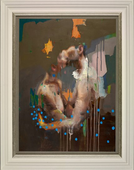 The Kiss by Christian Hook - Framed Canvas on board