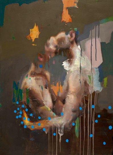 The Kiss by Christian Hook - Canvas on board